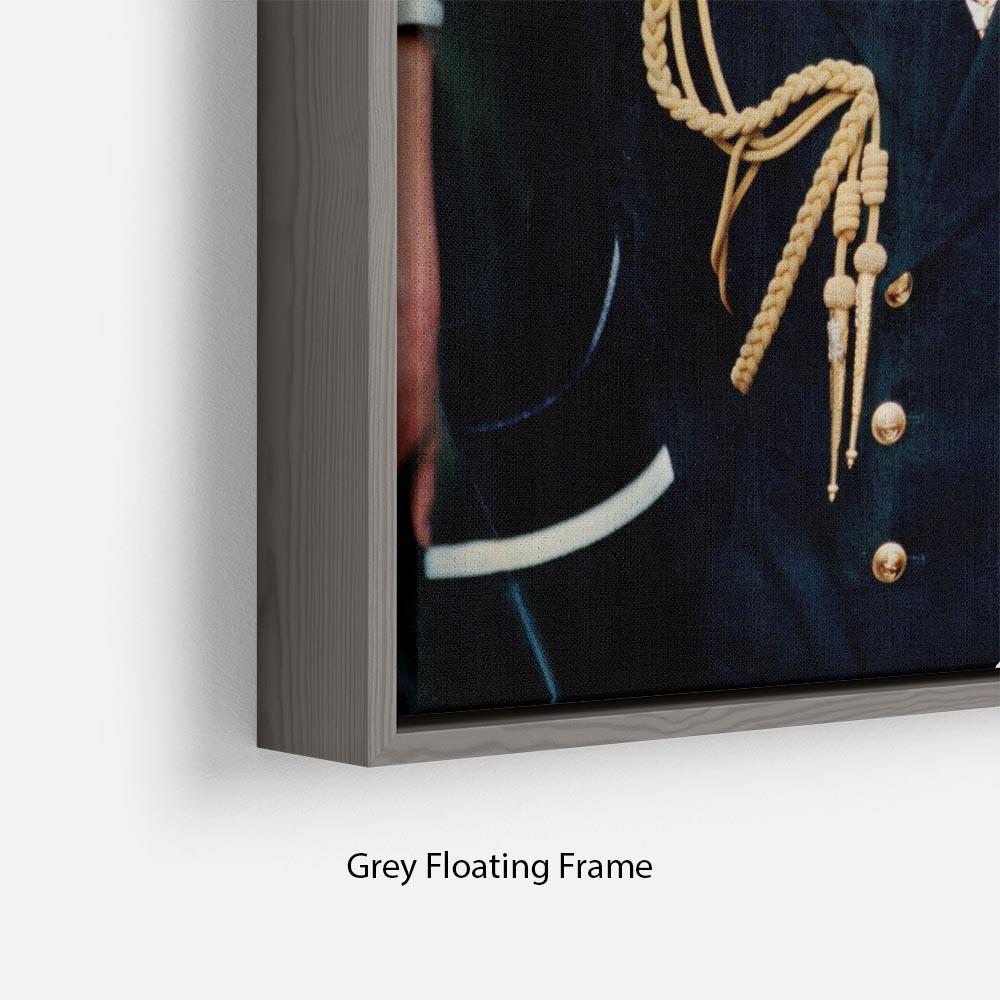 Prince Charles with Princess Diana British forces homecoming Floating Frame Canvas