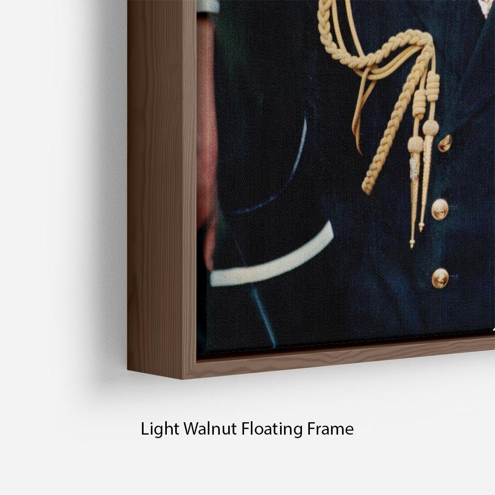 Prince Charles with Princess Diana British forces homecoming Floating Frame Canvas