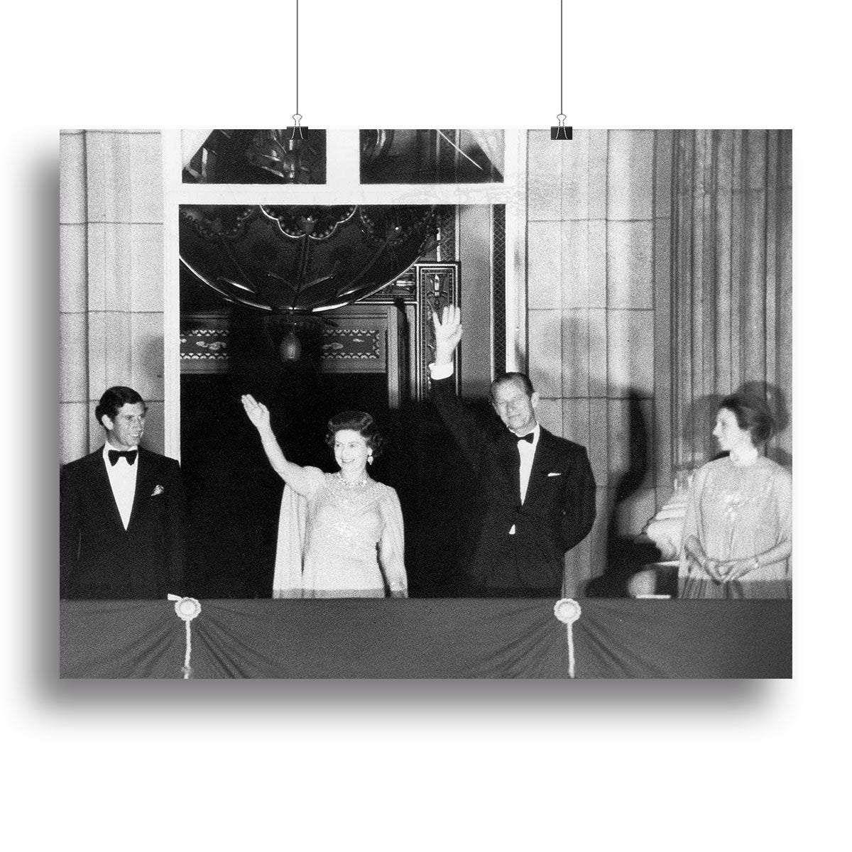 Prince Charles with family during Silver Jubilee fireworks Canvas Print or Poster