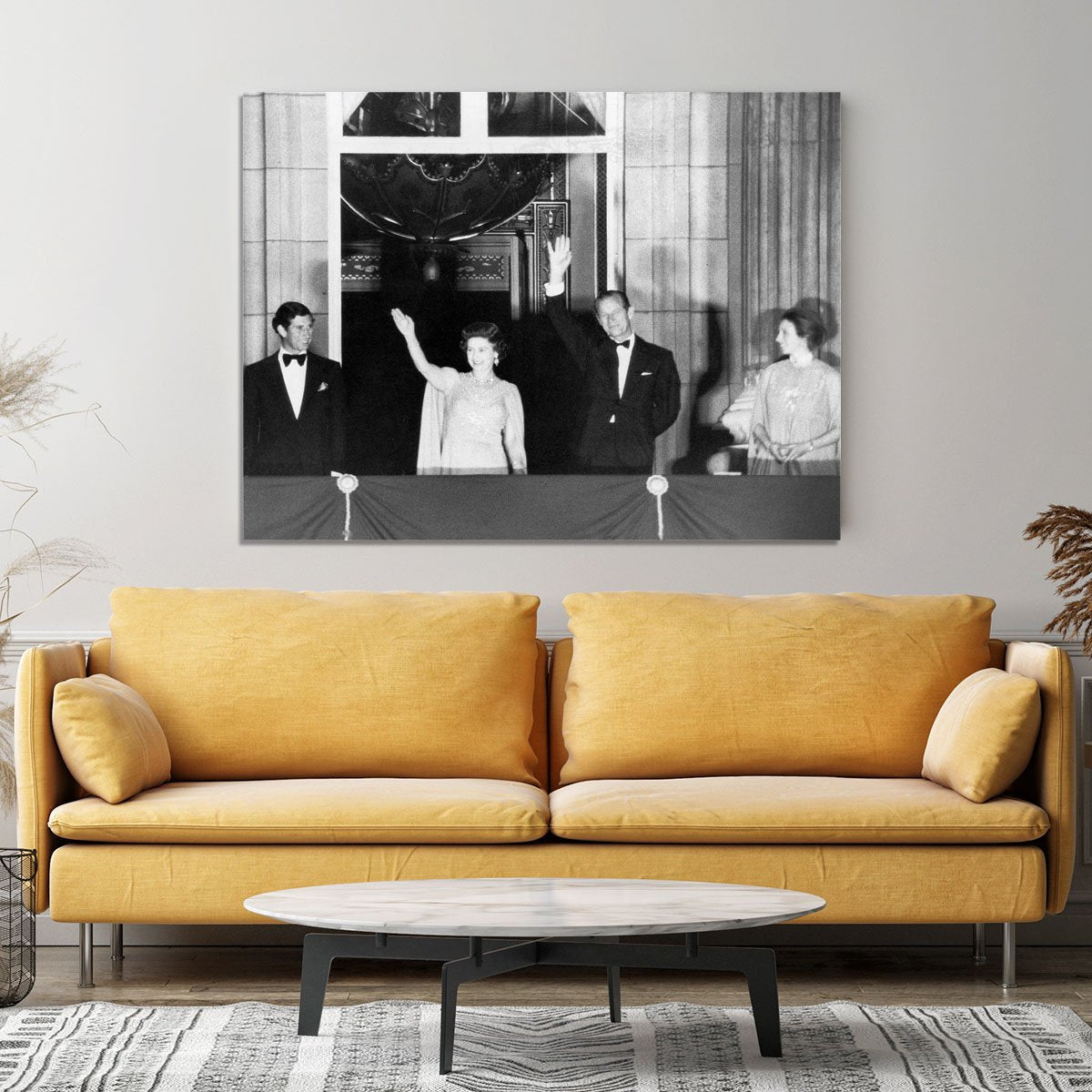 Prince Charles with family during Silver Jubilee fireworks Canvas Print or Poster