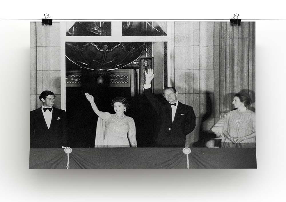 Prince Charles with family during Silver Jubilee fireworks Canvas Print or Poster - Canvas Art Rocks - 2