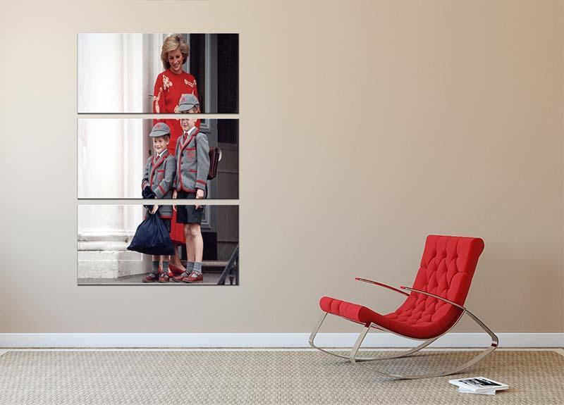 Prince Harry and Prince William at Wetherby School 3 Split Panel Canvas Print - Canvas Art Rocks - 2