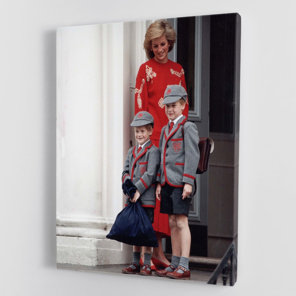 Prince Harry and Prince William at Wetherby School Canvas Print or Poster