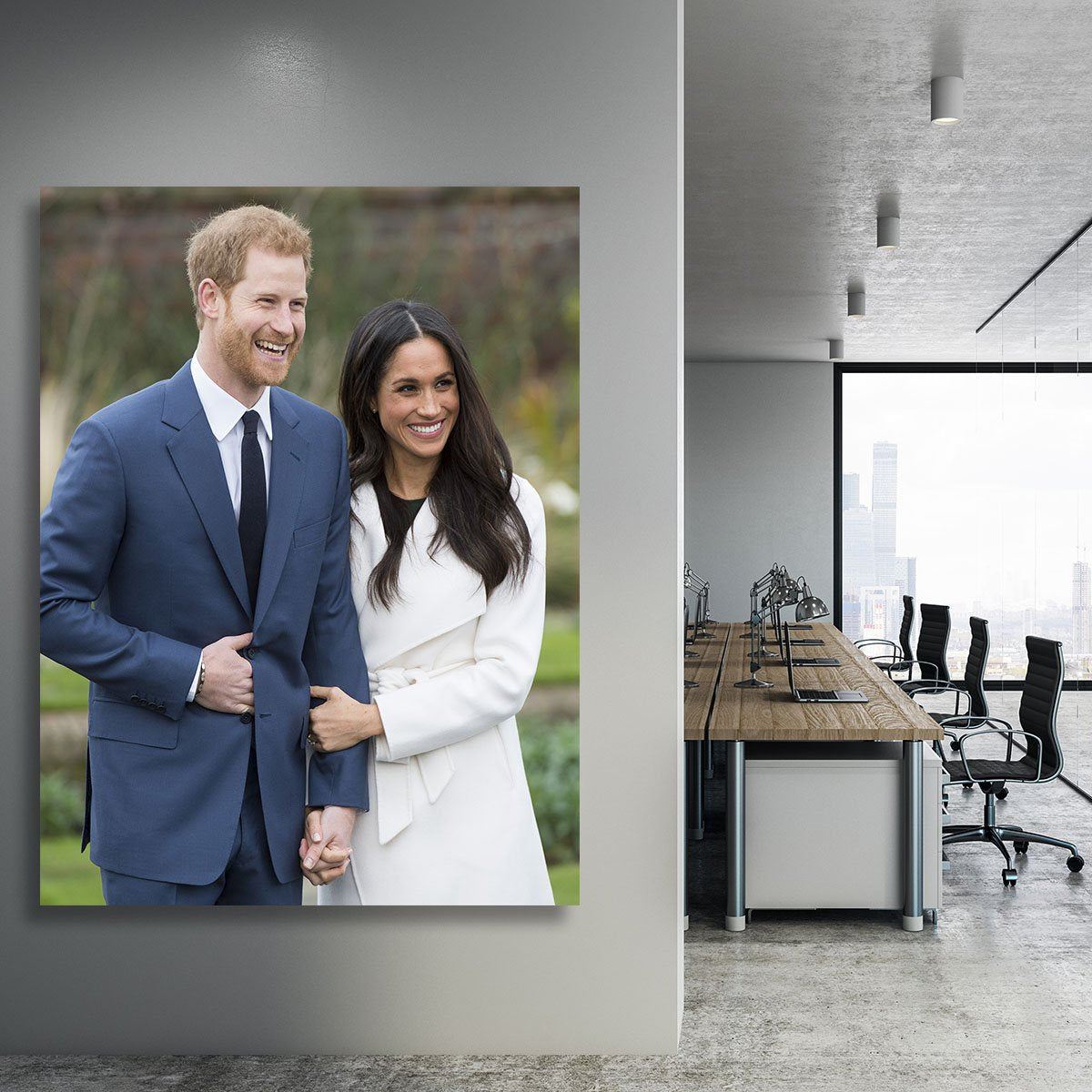 Prince Harry and fiance Meghan Markle announce their engagement Canvas Print or Poster
