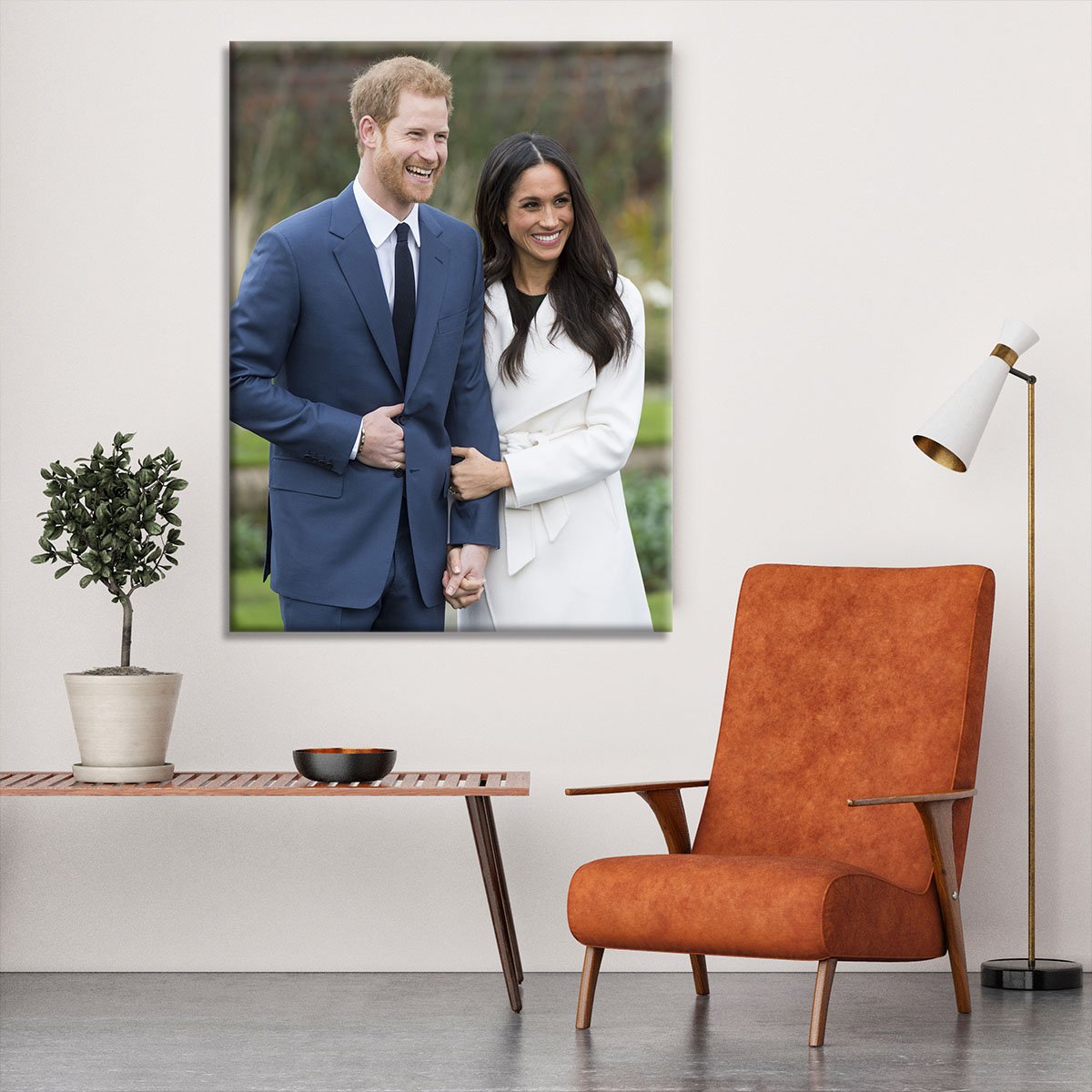 Prince Harry and fiance Meghan Markle announce their engagement Canvas Print or Poster