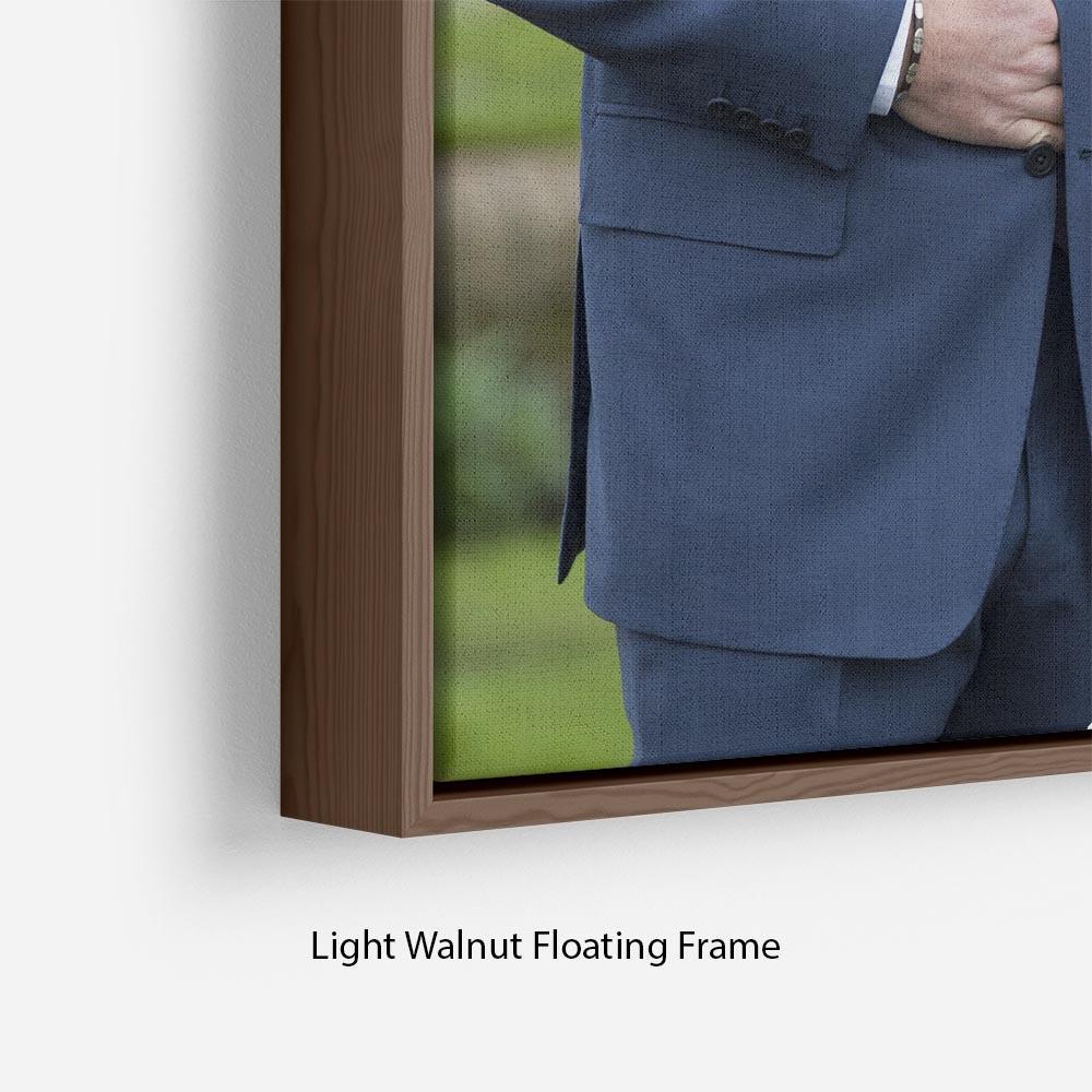 Prince Harry and fiance Meghan Markle announce their engagement Floating Frame Canvas
