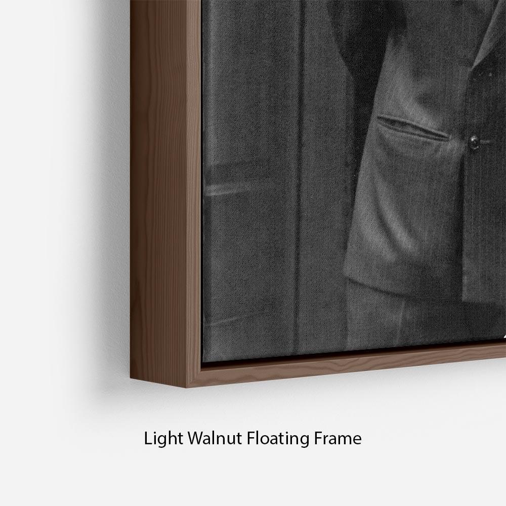 Prince Harry as a newborn with proud parents Floating Frame Canvas