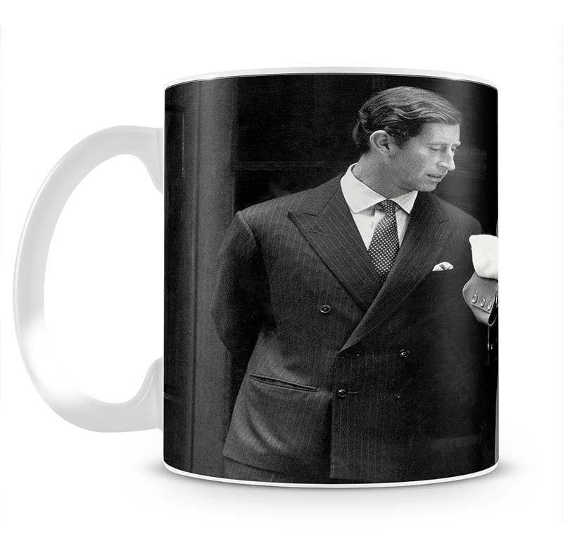Prince Harry as a newborn with proud parents Mug - Canvas Art Rocks - 2