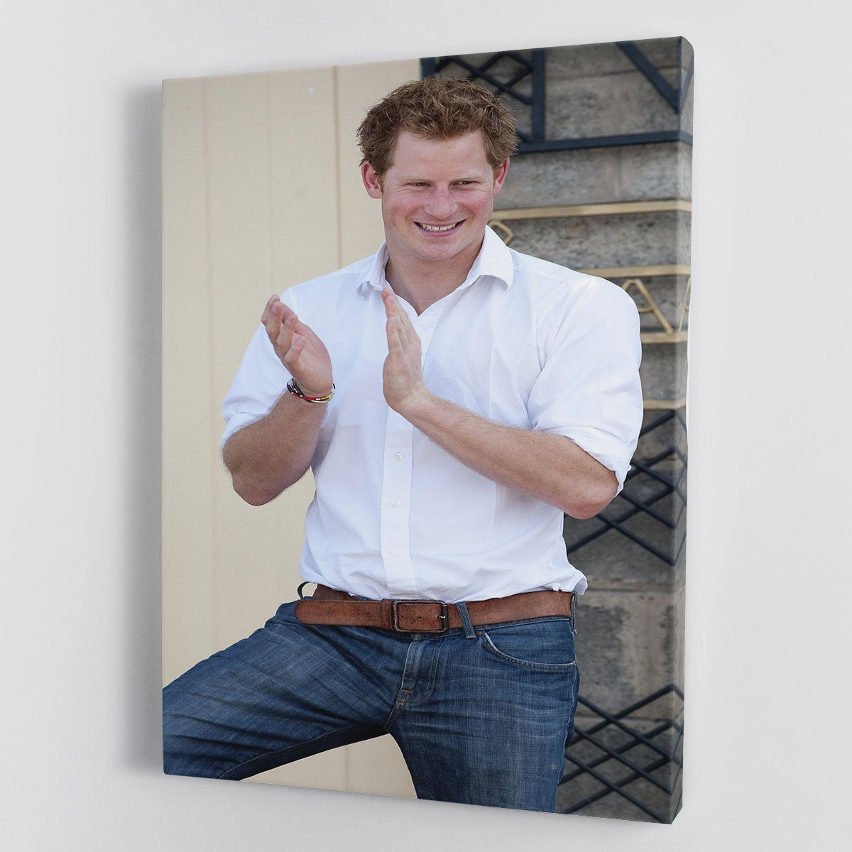 Prince Harry at a blind clinic in Lesotho South Africa Canvas Print or Poster