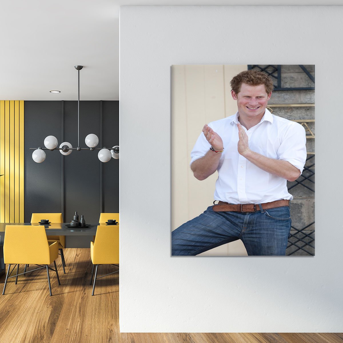 Prince Harry at a blind clinic in Lesotho South Africa Canvas Print or Poster