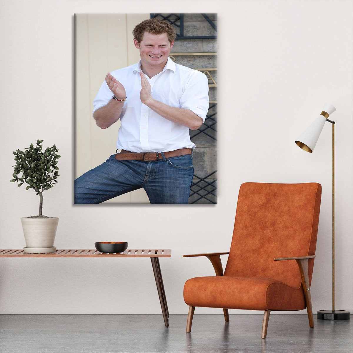 Prince Harry at a blind clinic in Lesotho South Africa Canvas Print or Poster