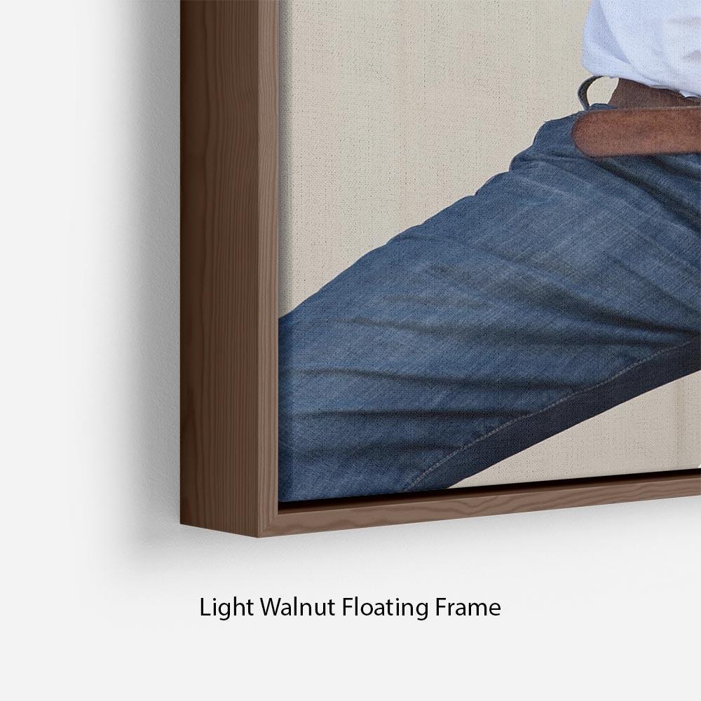 Prince Harry at a blind clinic in Lesotho South Africa Floating Frame Canvas