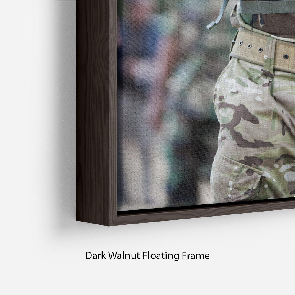 Prince Harry at the Jamaican Defence Force in Jamaica Floating Frame Canvas
