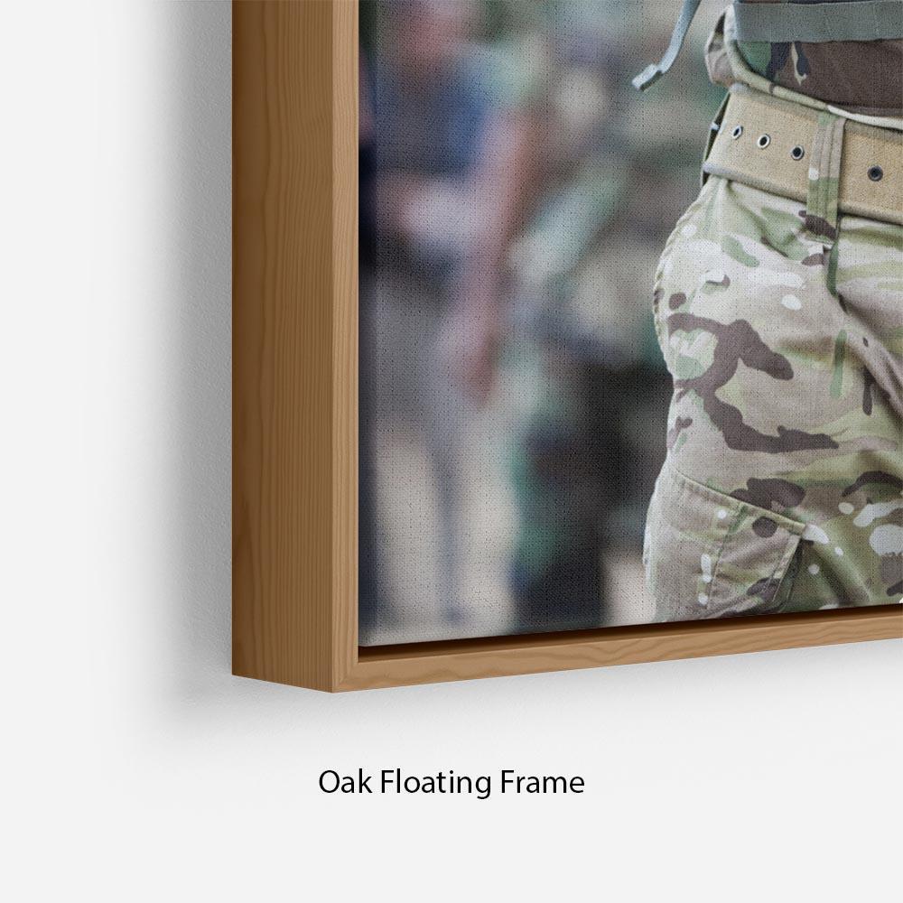 Prince Harry at the Jamaican Defence Force in Jamaica Floating Frame Canvas