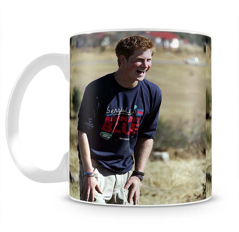 Prince Harry helping build a school in Lesotho South Africa Mug - Canvas Art Rocks - 2