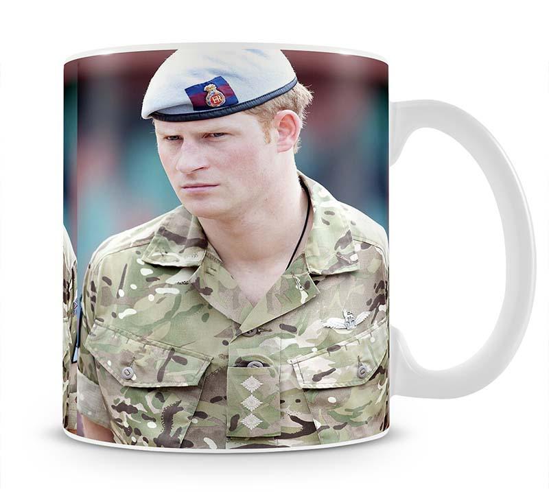 Prince Harry in uniform during a tour of Jamaica Mug - Canvas Art Rocks - 1