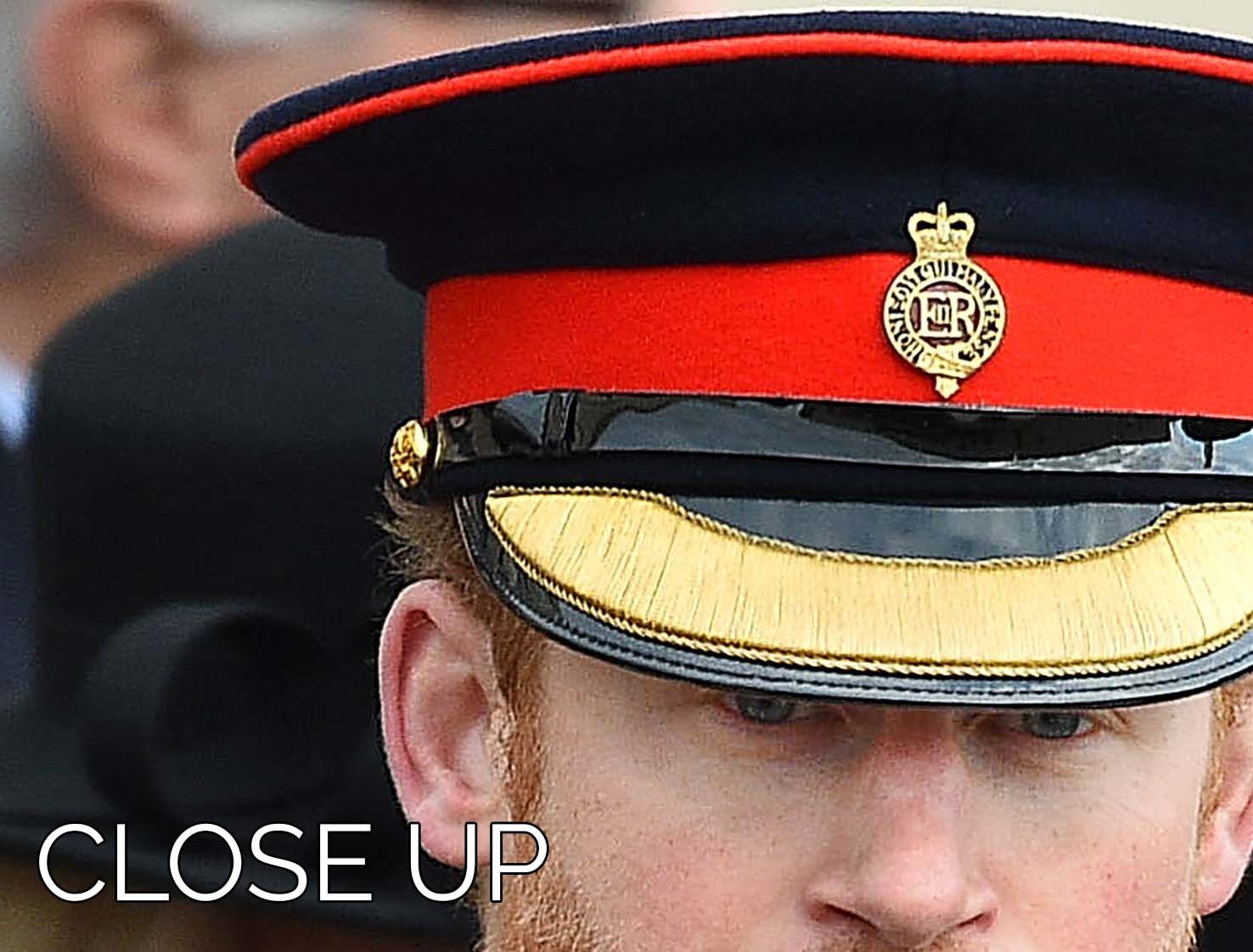 Prince Harry in uniform during ceremonies in Staffordshire 3 Split Panel Canvas Print - Canvas Art Rocks - 3