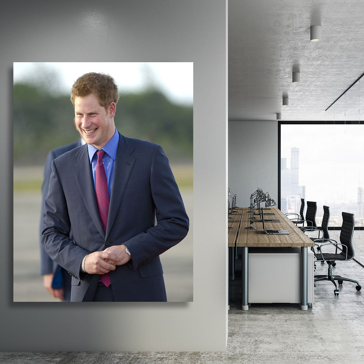 Prince Harry on a royal visit to Belize Canvas Print or Poster