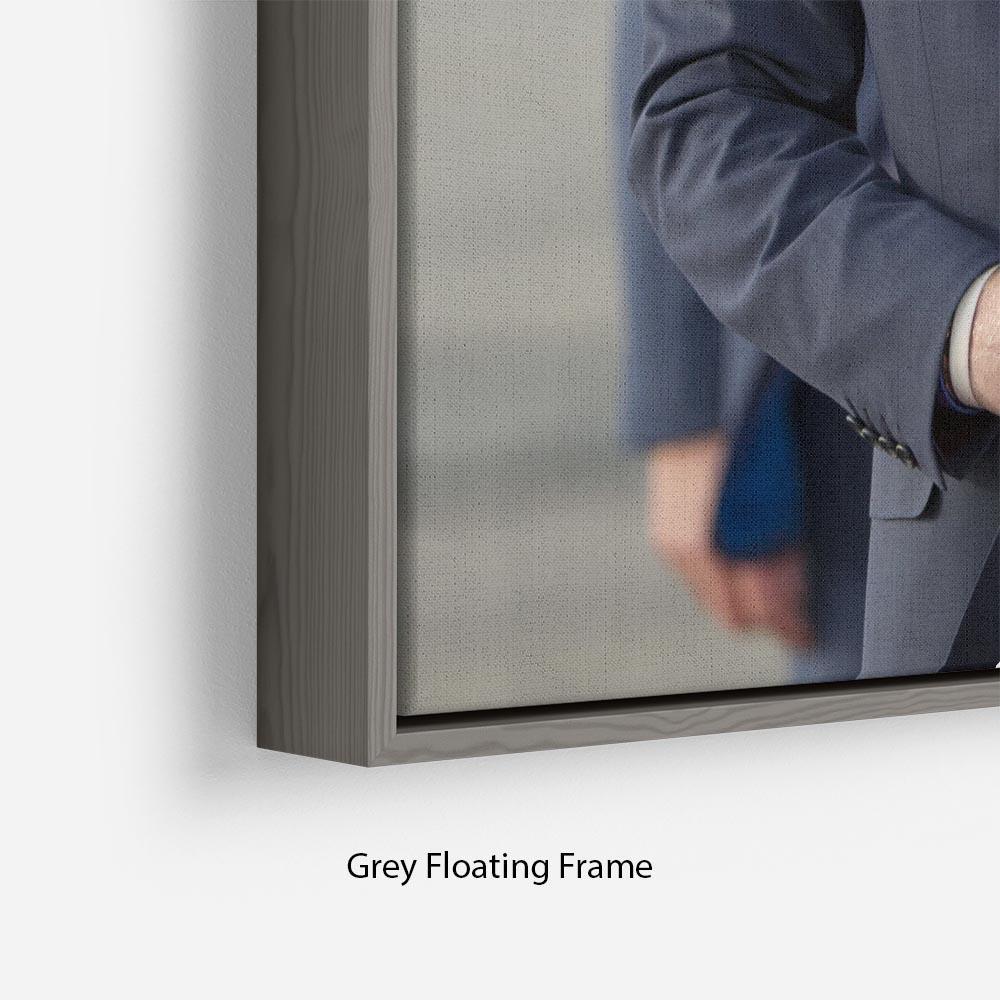 Prince Harry on a royal visit to Belize Floating Frame Canvas