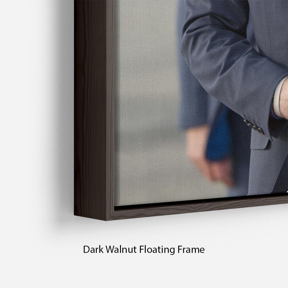 Prince Harry on a royal visit to Belize Floating Frame Canvas