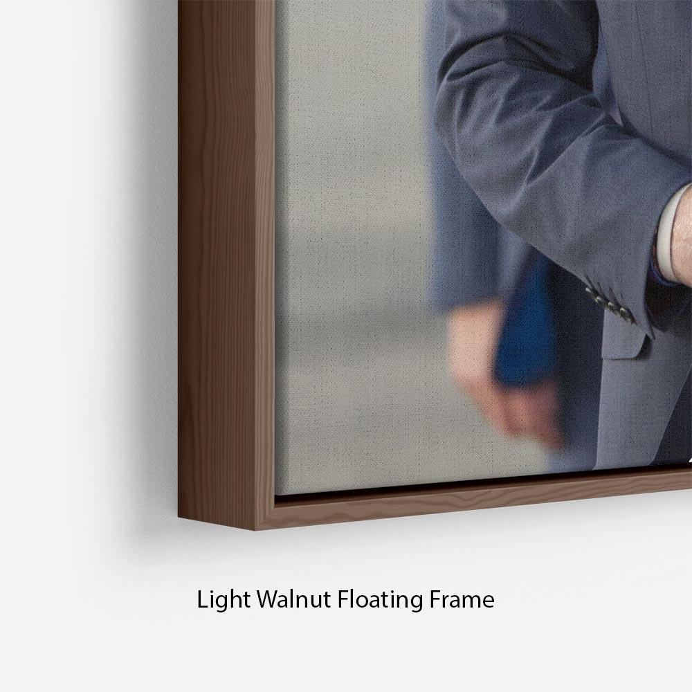 Prince Harry on a royal visit to Belize Floating Frame Canvas