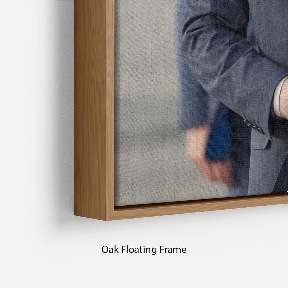 Prince Harry on a royal visit to Belize Floating Frame Canvas