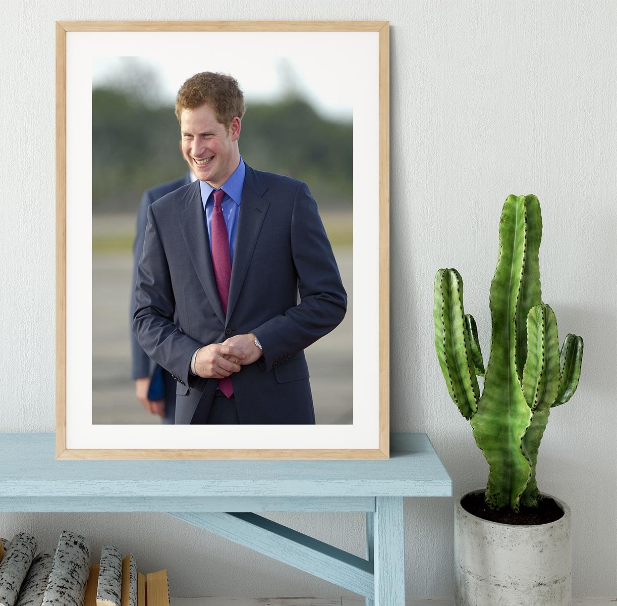 Prince Harry on a royal visit to Belize Framed Print - Canvas Art Rocks - 3