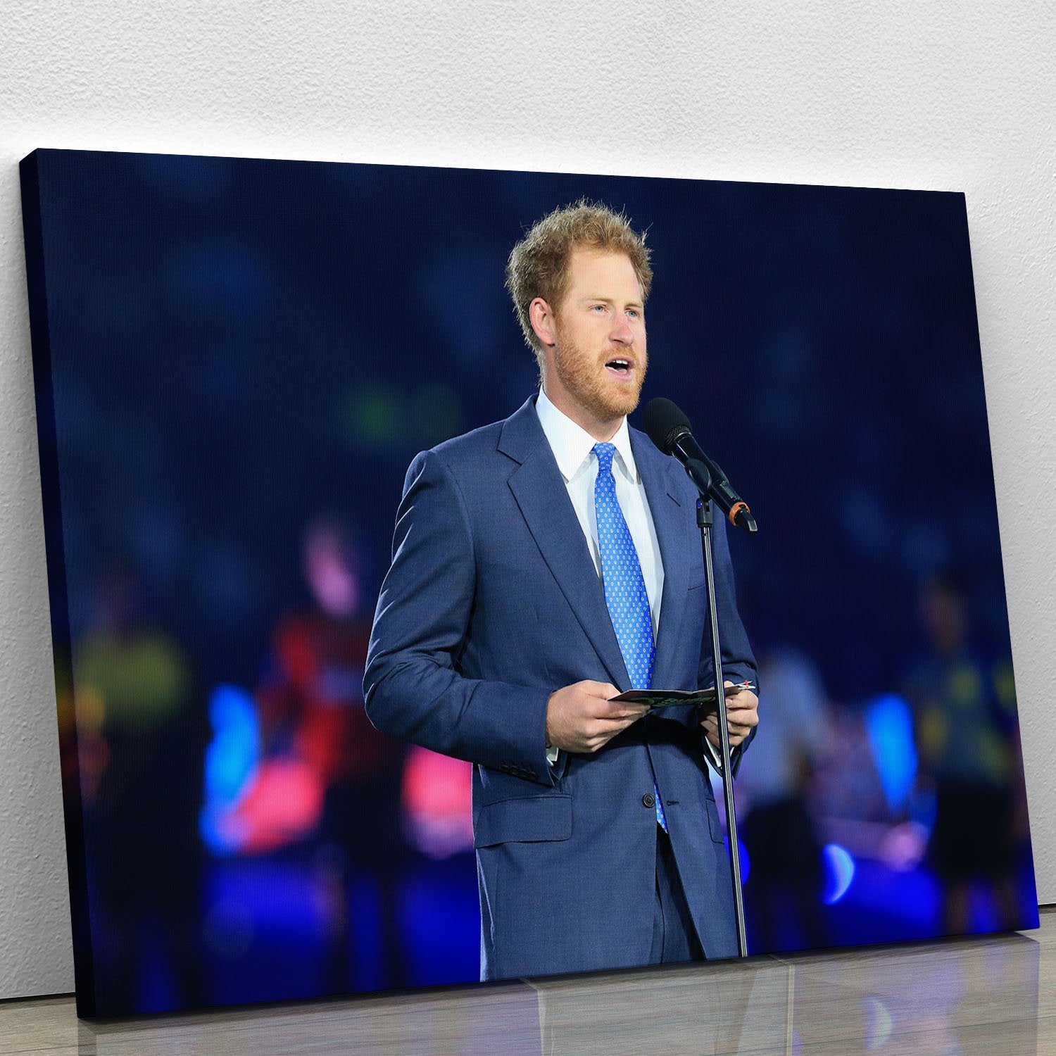 Prince Harry opening the Rugby World Cup 2015 Canvas Print or Poster