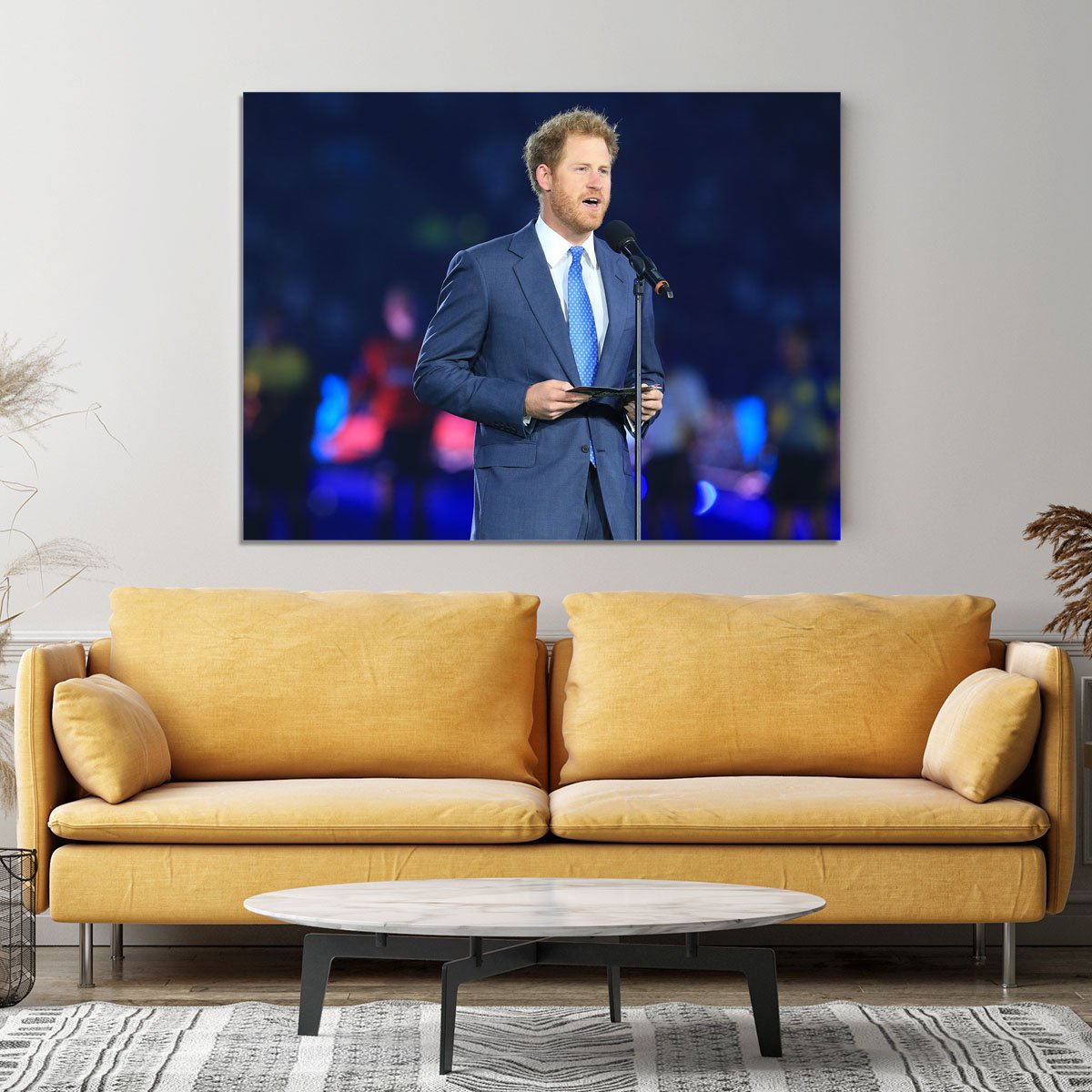 Prince Harry opening the Rugby World Cup 2015 Canvas Print or Poster