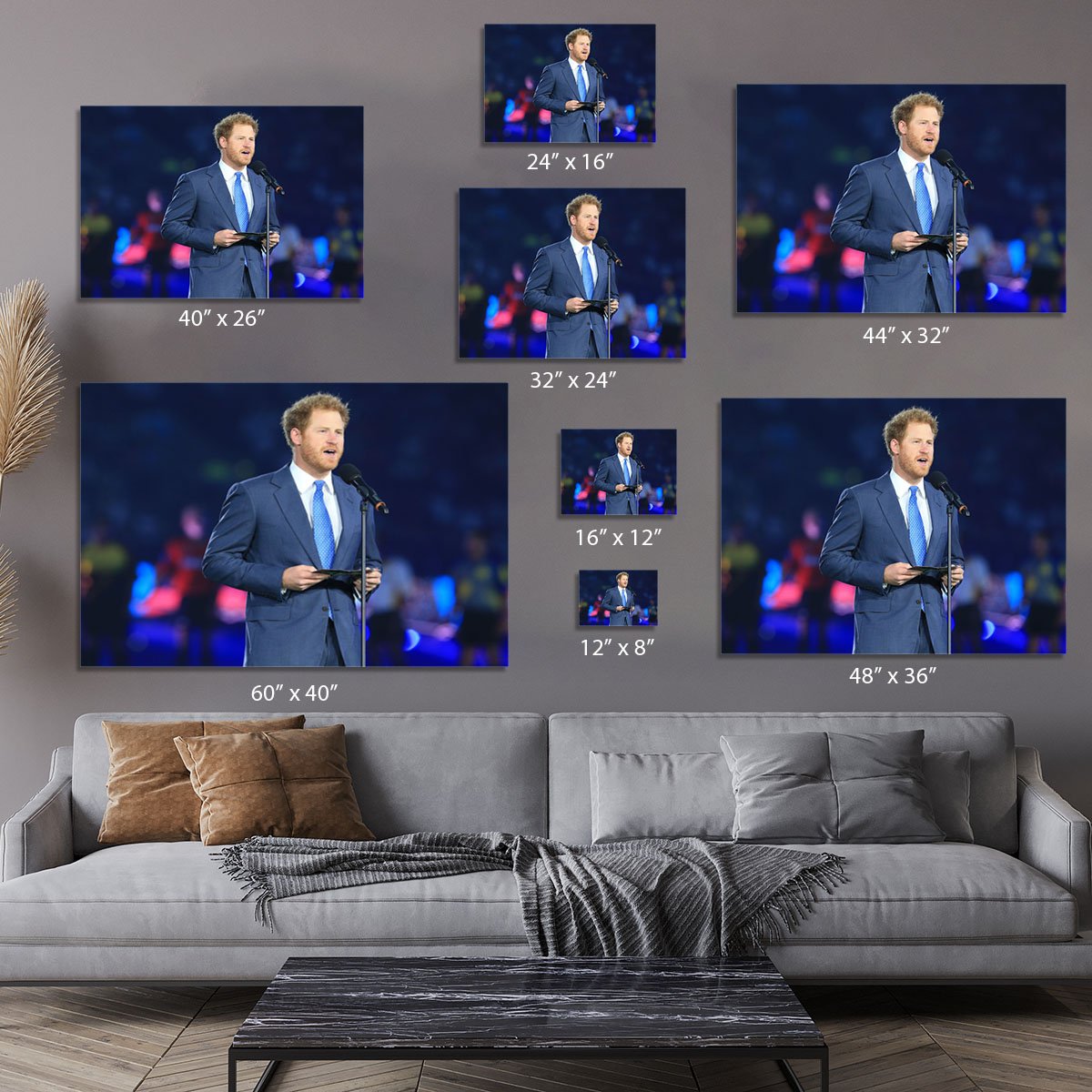Prince Harry opening the Rugby World Cup 2015 Canvas Print or Poster