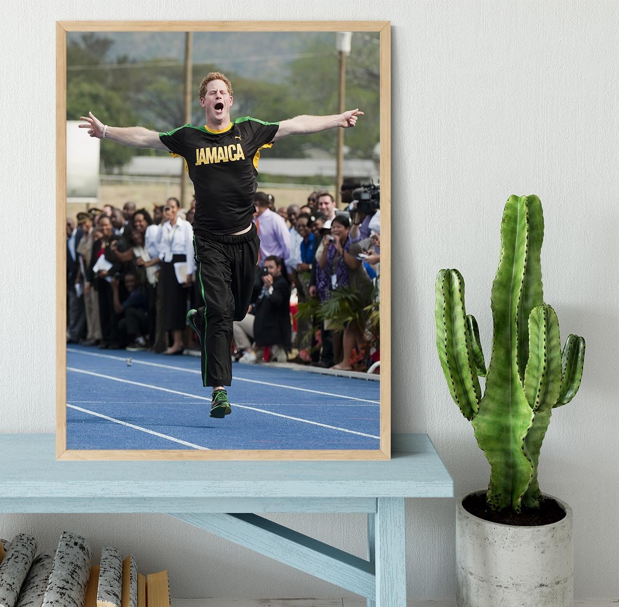 Prince Harry racing in Kingston Jamaica Framed Print - Canvas Art Rocks - 4
