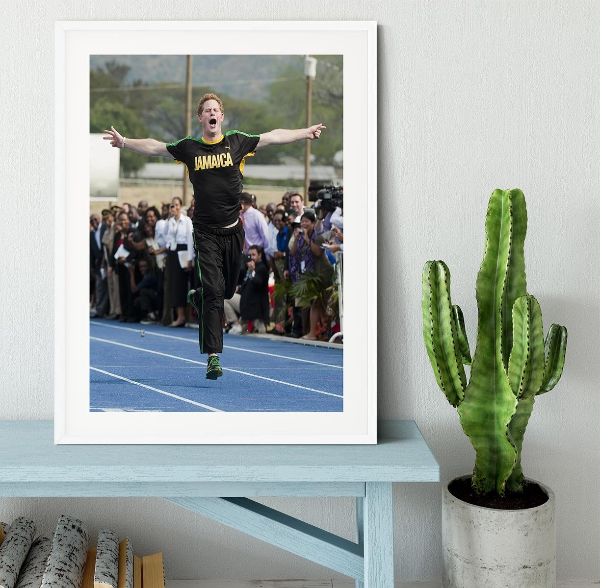 Prince Harry racing in Kingston Jamaica Framed Print - Canvas Art Rocks - 5