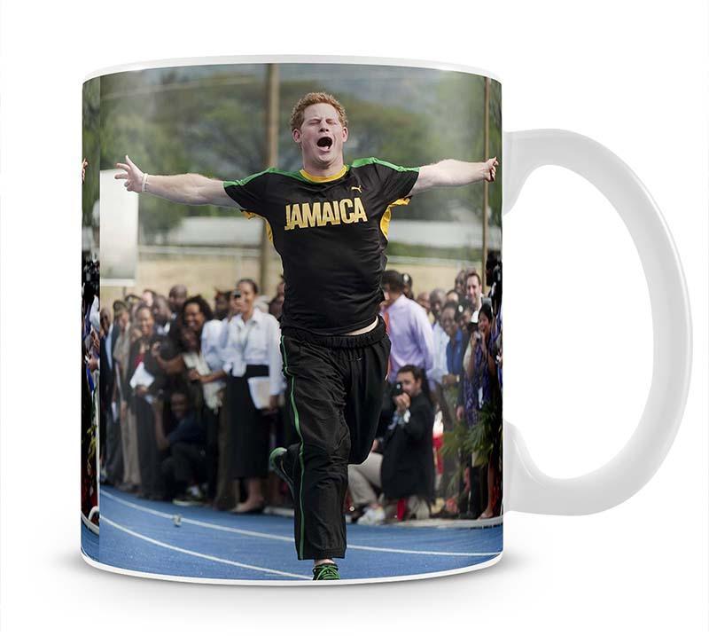 Prince Harry racing in Kingston Jamaica Mug - Canvas Art Rocks - 1