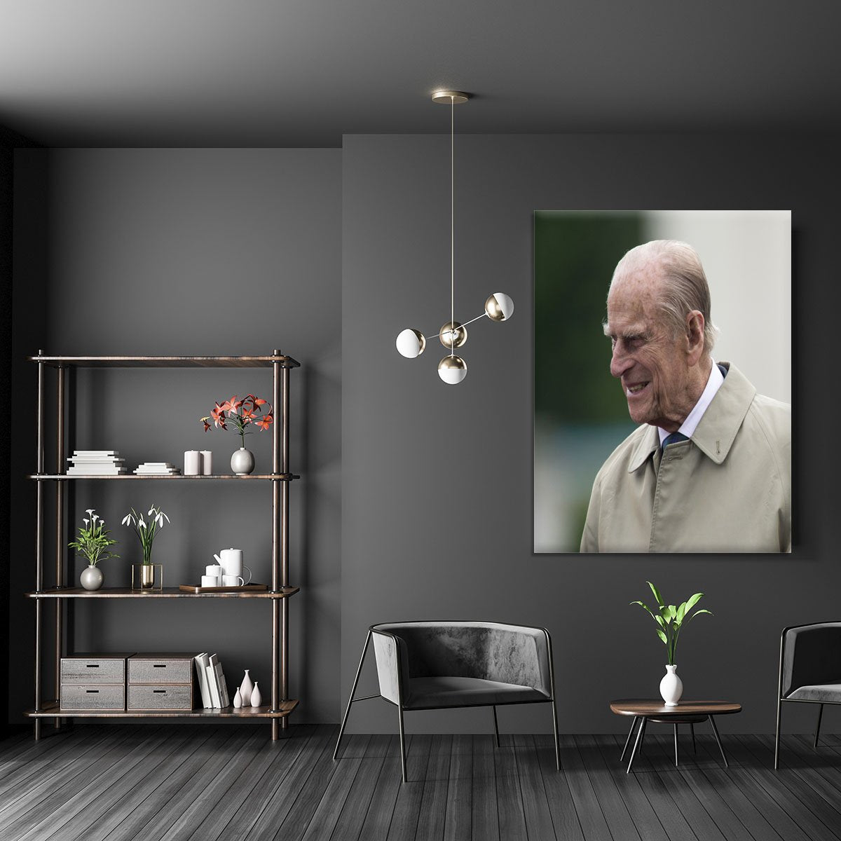 Prince Philip at the 90th birthday of Queen Elizabeth II Canvas Print or Poster