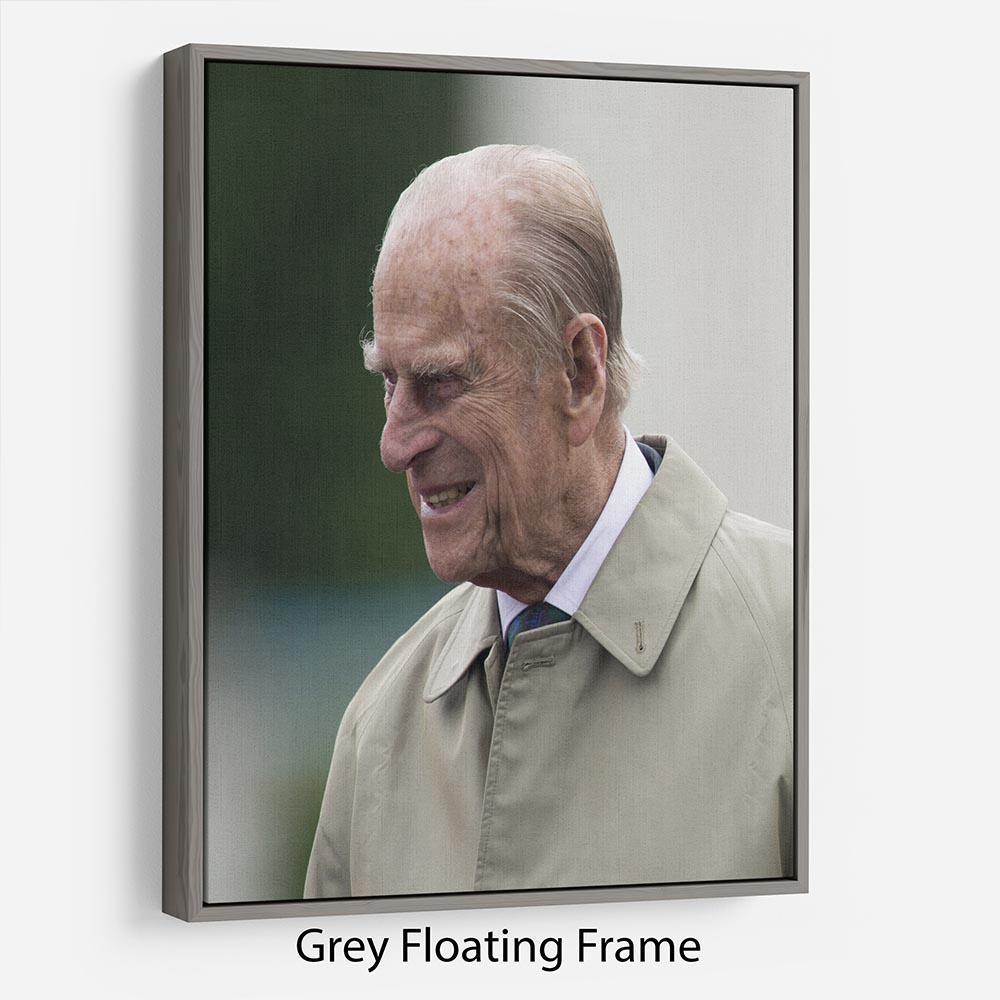 Prince Philip at the 90th birthday of Queen Elizabeth II Floating Frame Canvas
