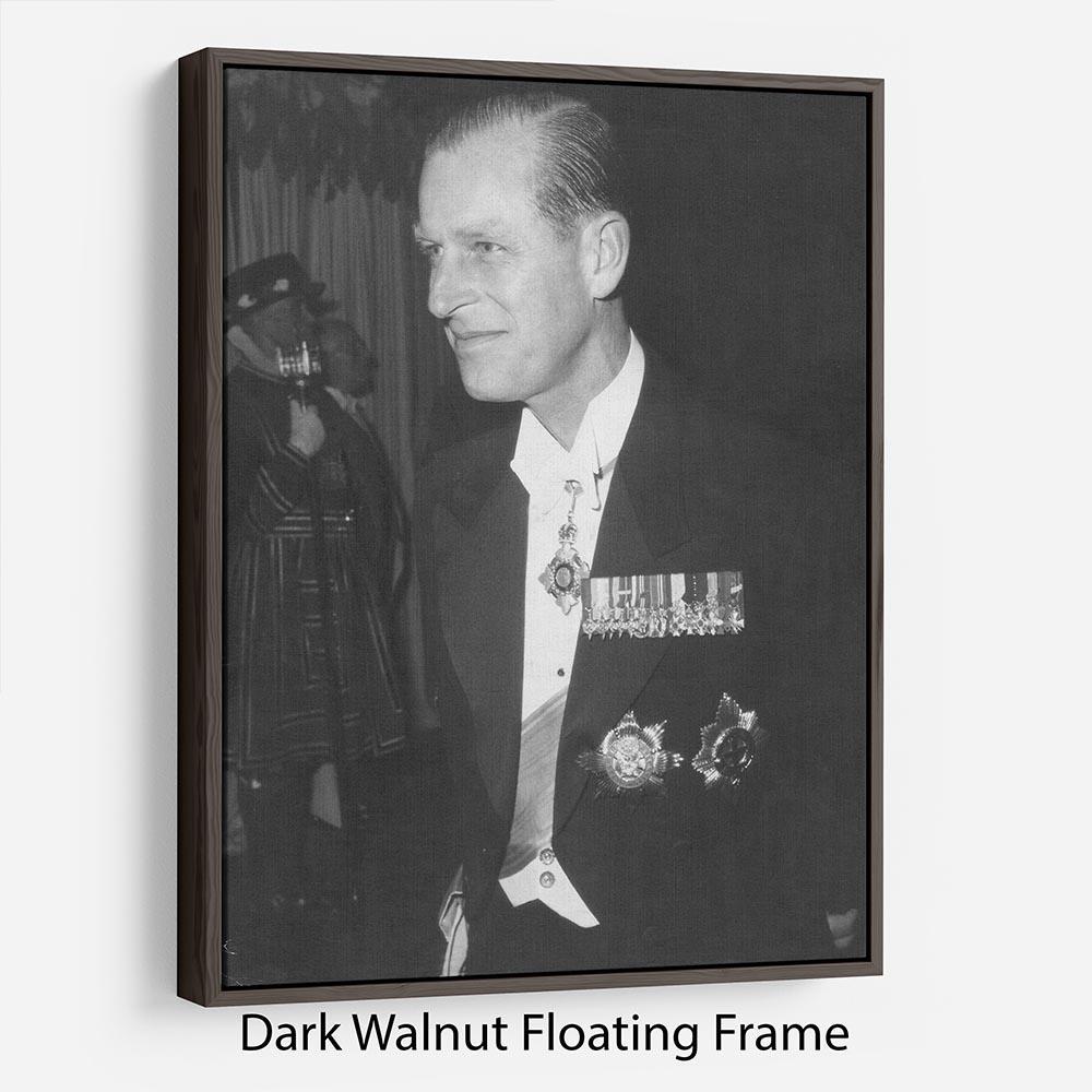 Prince Philip attending the opera at Covent Garden Floating Frame Canvas