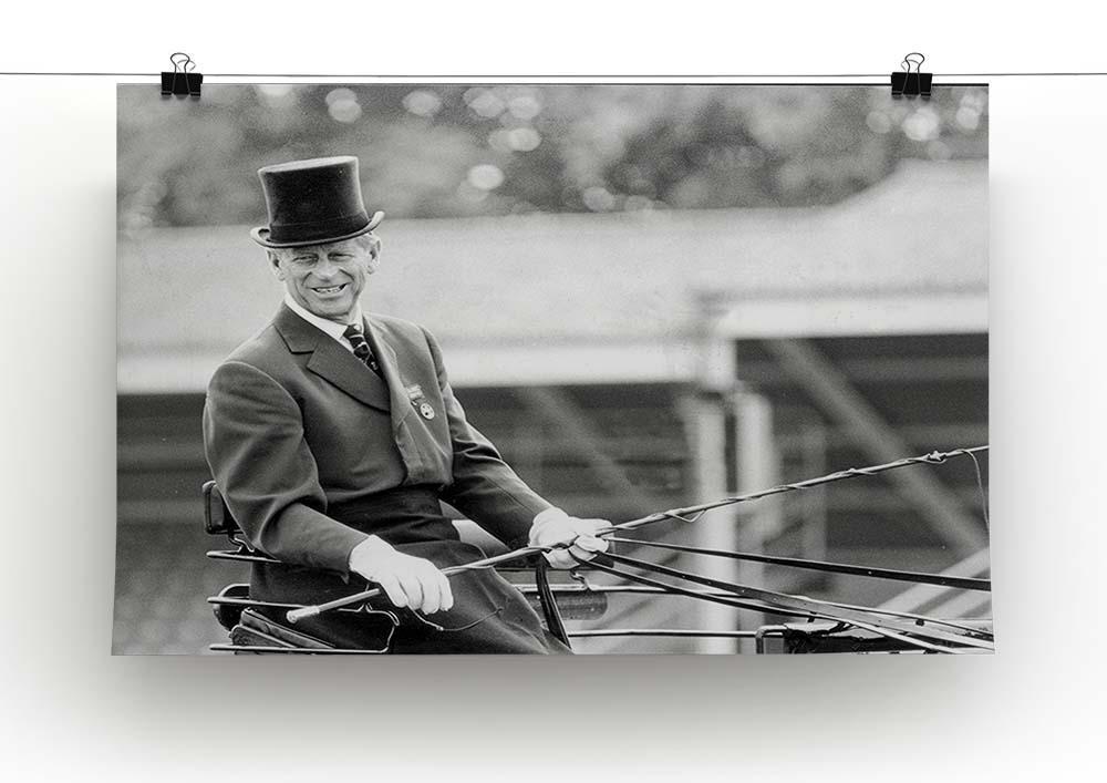 Prince Philip driving a carriage during a race at Ascot Canvas Print or Poster - Canvas Art Rocks - 2