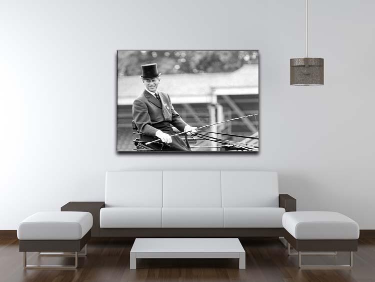 Prince Philip driving a carriage during a race at Ascot Canvas Print or Poster - Canvas Art Rocks - 4