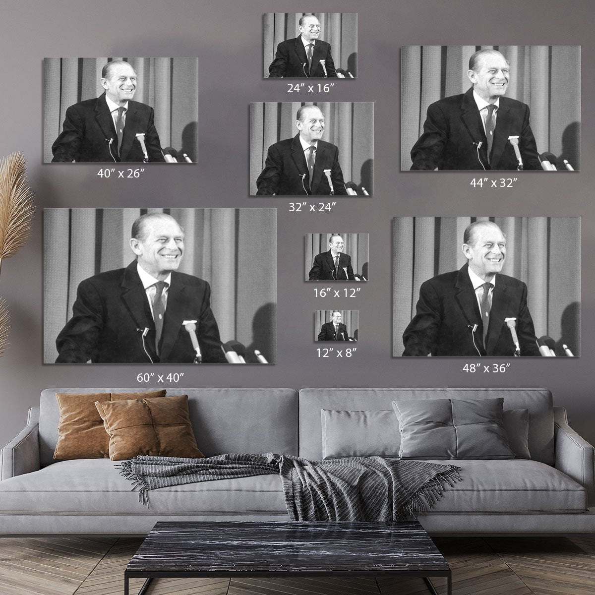 Prince Philip giving a lecture at Hudson Bay House Canvas Print or Poster