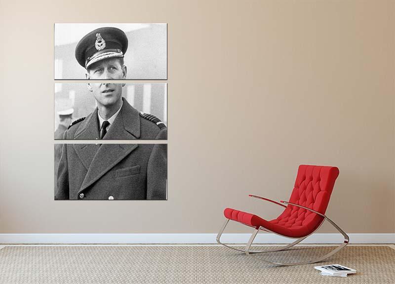 Prince Philip in Grimsby 3 Split Panel Canvas Print - Canvas Art Rocks - 2