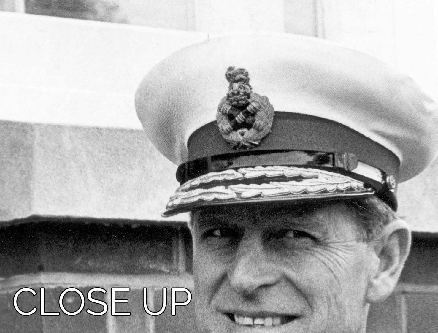 Prince Philip in Royal Marines uniform 3 Split Panel Canvas Print - Canvas Art Rocks - 3