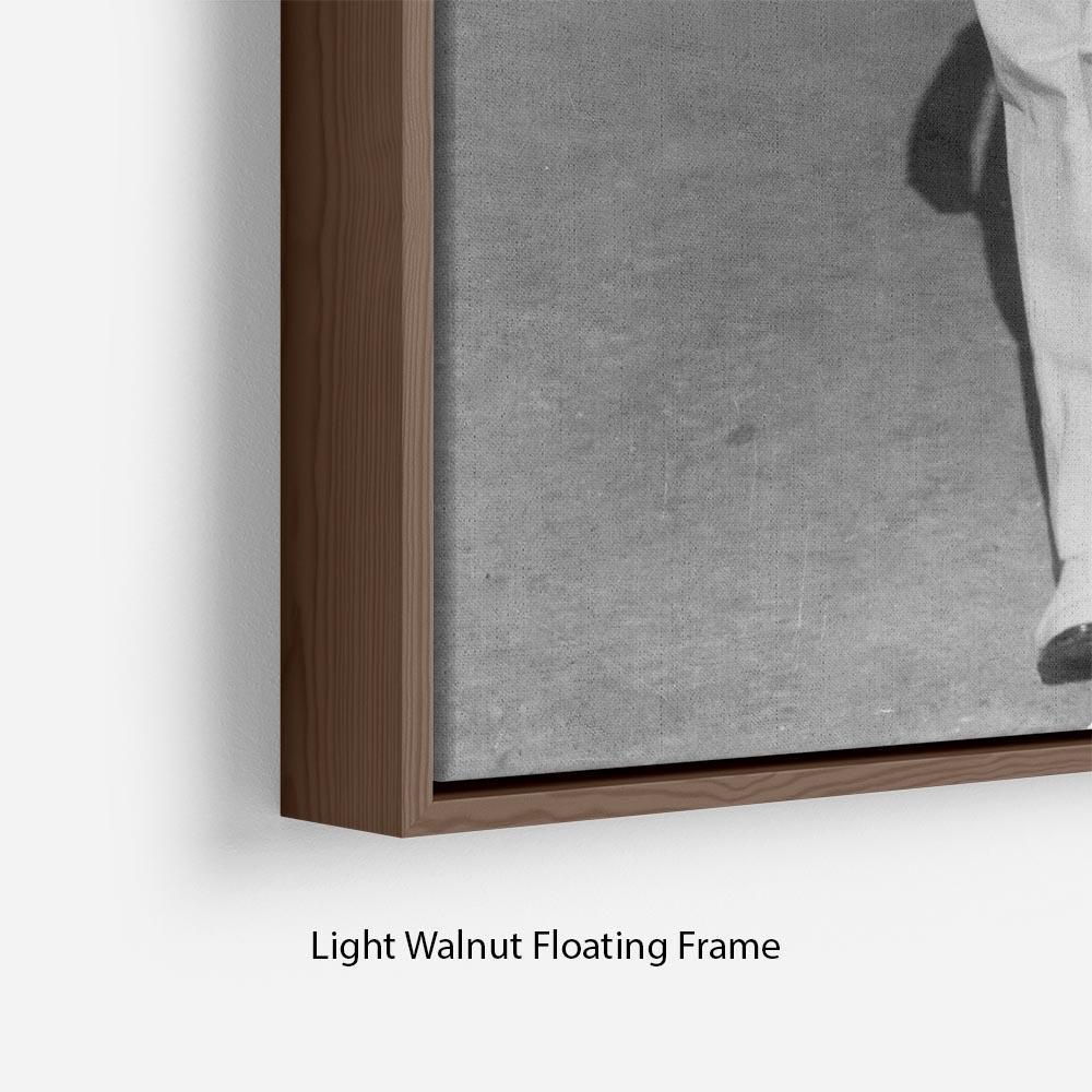 Prince Philip in naval uniform in Malta Floating Frame Canvas