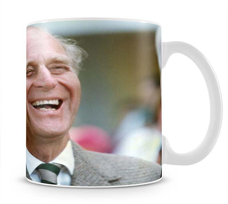 Prince Philip laughing at the Royal Windsor Horse Show Mug - Canvas Art Rocks - 1