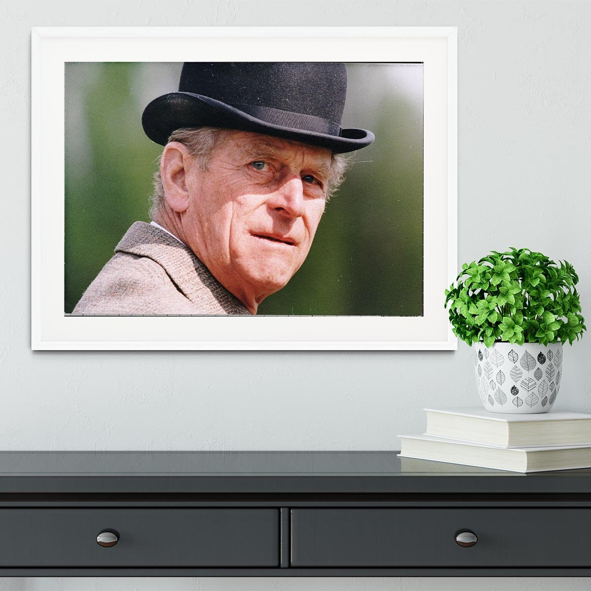 Prince Philip out riding in a black bowler hat Framed Print - Canvas Art Rocks - 5