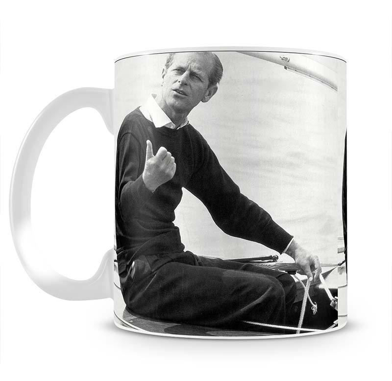 Prince Philip resting after racing at Cowes Isle of Wight Mug - Canvas Art Rocks - 2