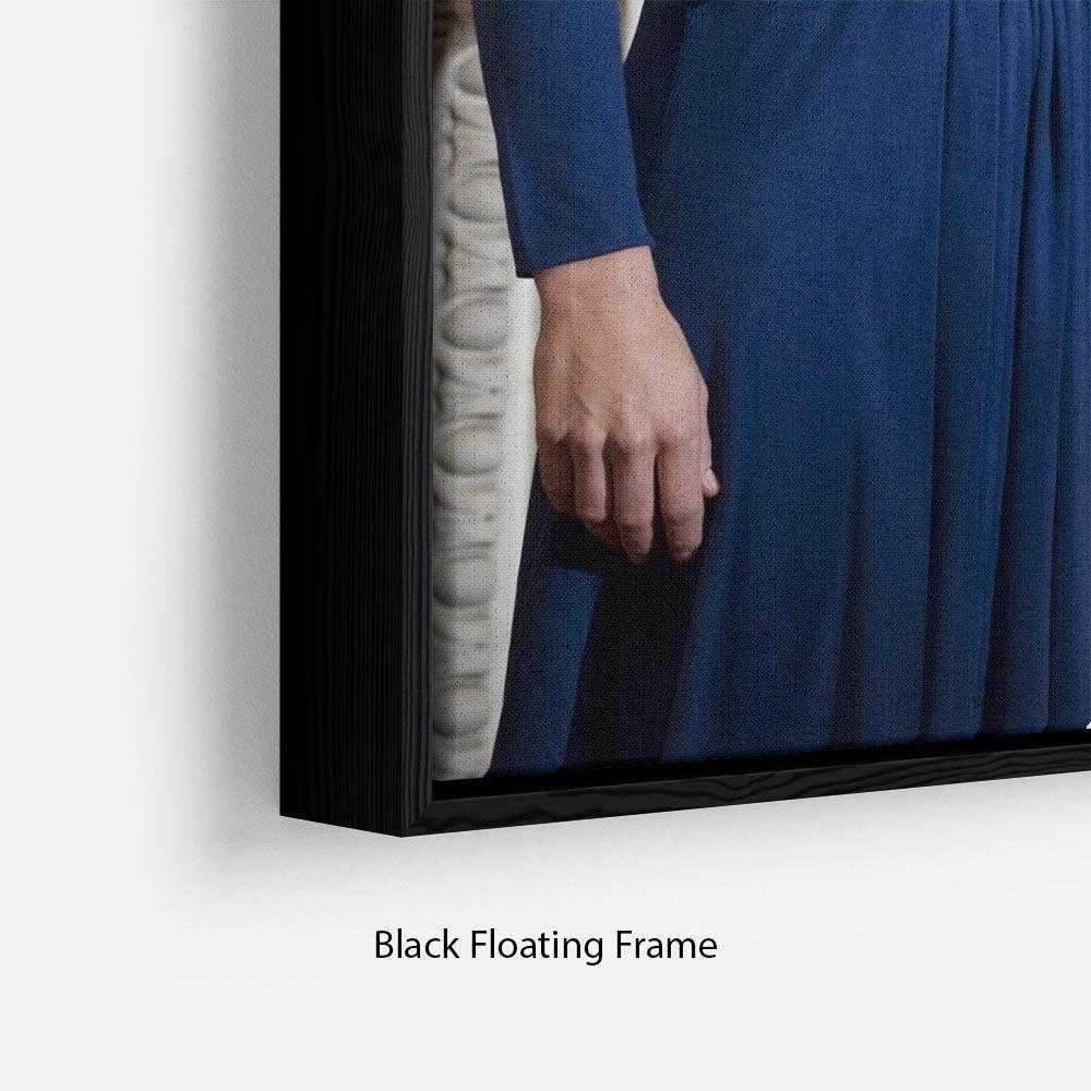 Prince William and Kate announcing their engagement Floating Frame Canvas