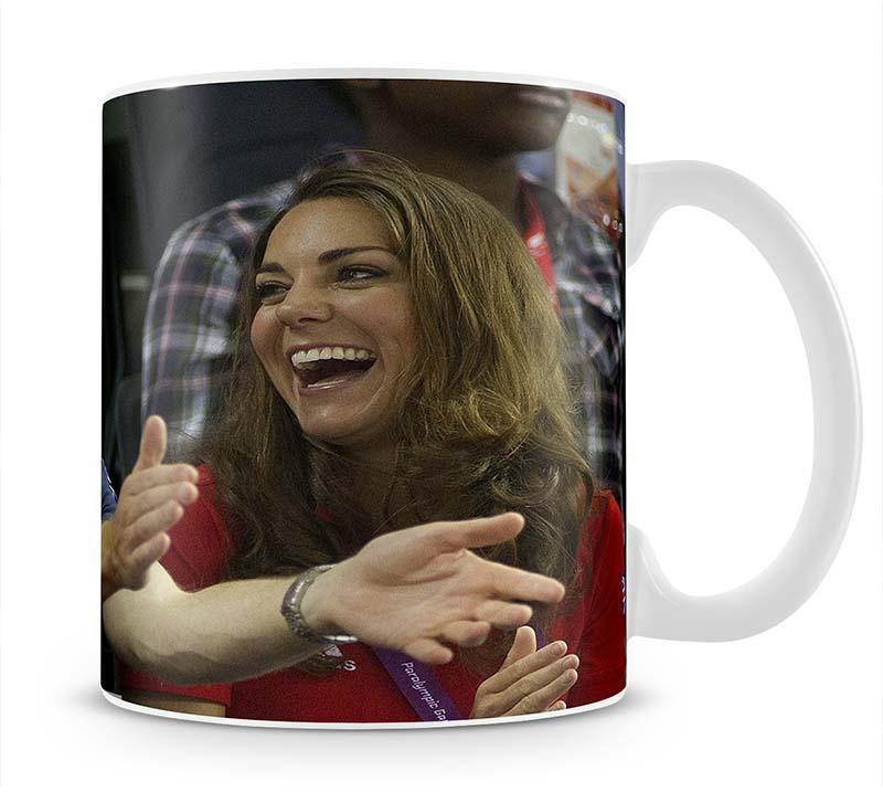 Prince William and Kate watching cycling at the 2012 Olympics Mug - Canvas Art Rocks - 1