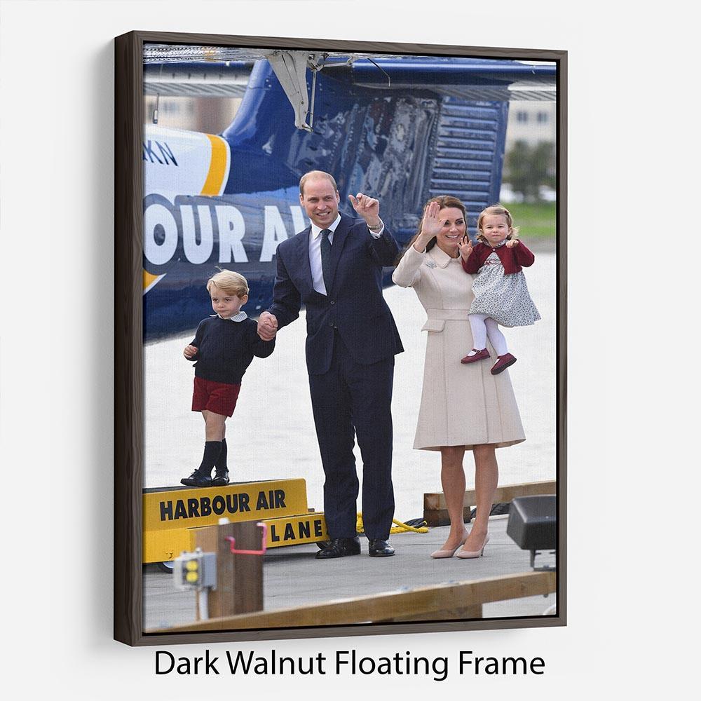 Prince William and Kate with George and Charlotte in Canada Floating Frame Canvas