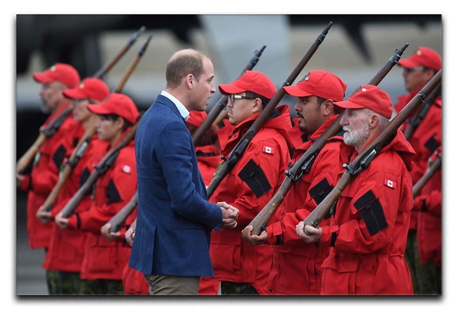 Prince William greeted by Canadian Rangers on Canadian tour Canvas Print or Poster  - Canvas Art Rocks - 1