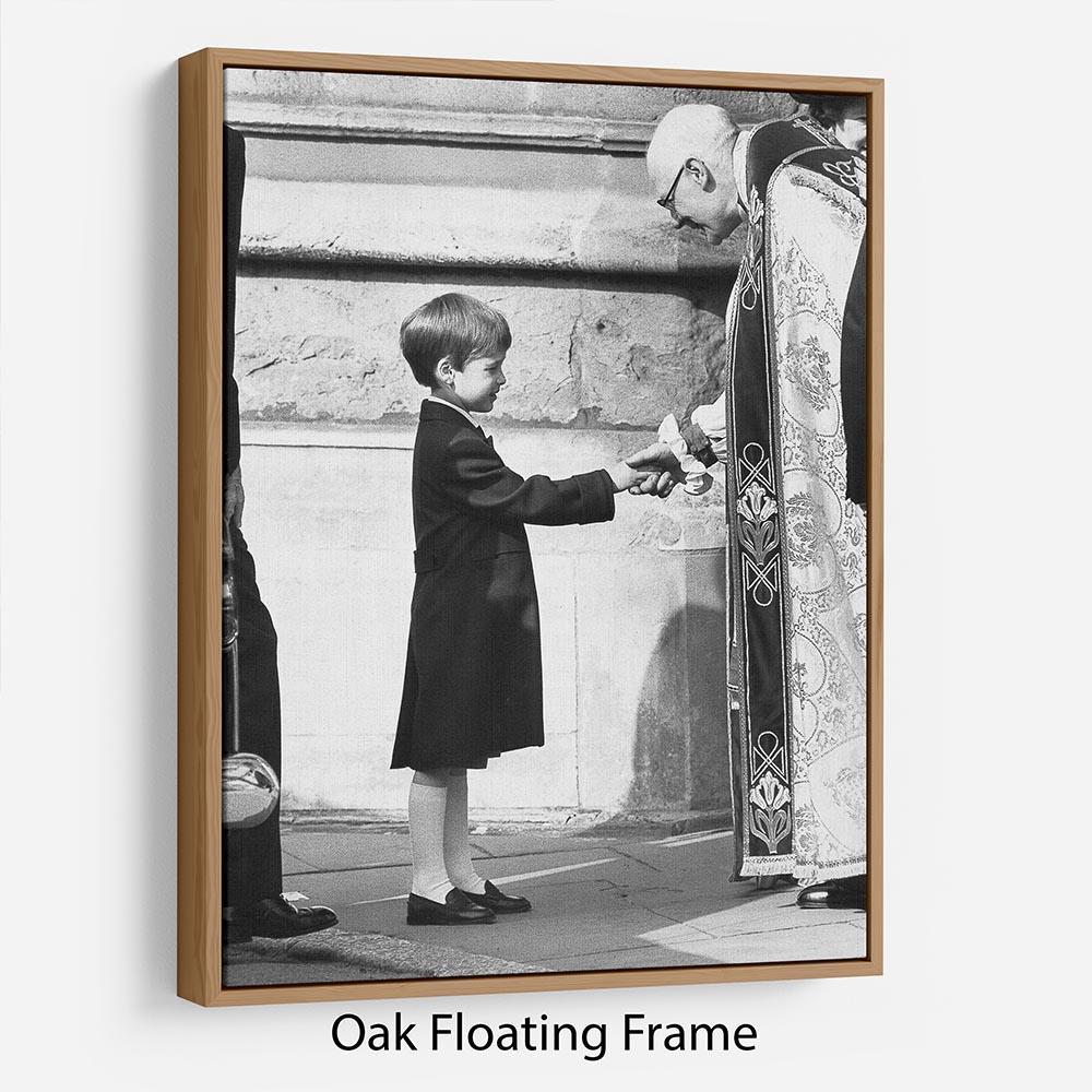 Prince William greeting the Dean of St Georges Chapel Floating Frame Canvas